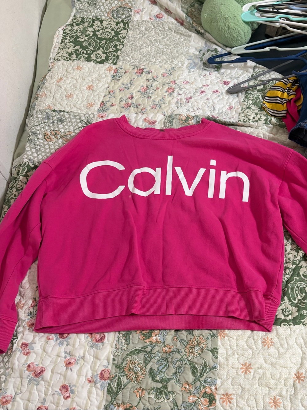 Calvin Klein Hot Pink Performance Crewneck Sweatshirt